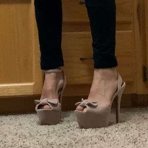 Suede Platform Sandals